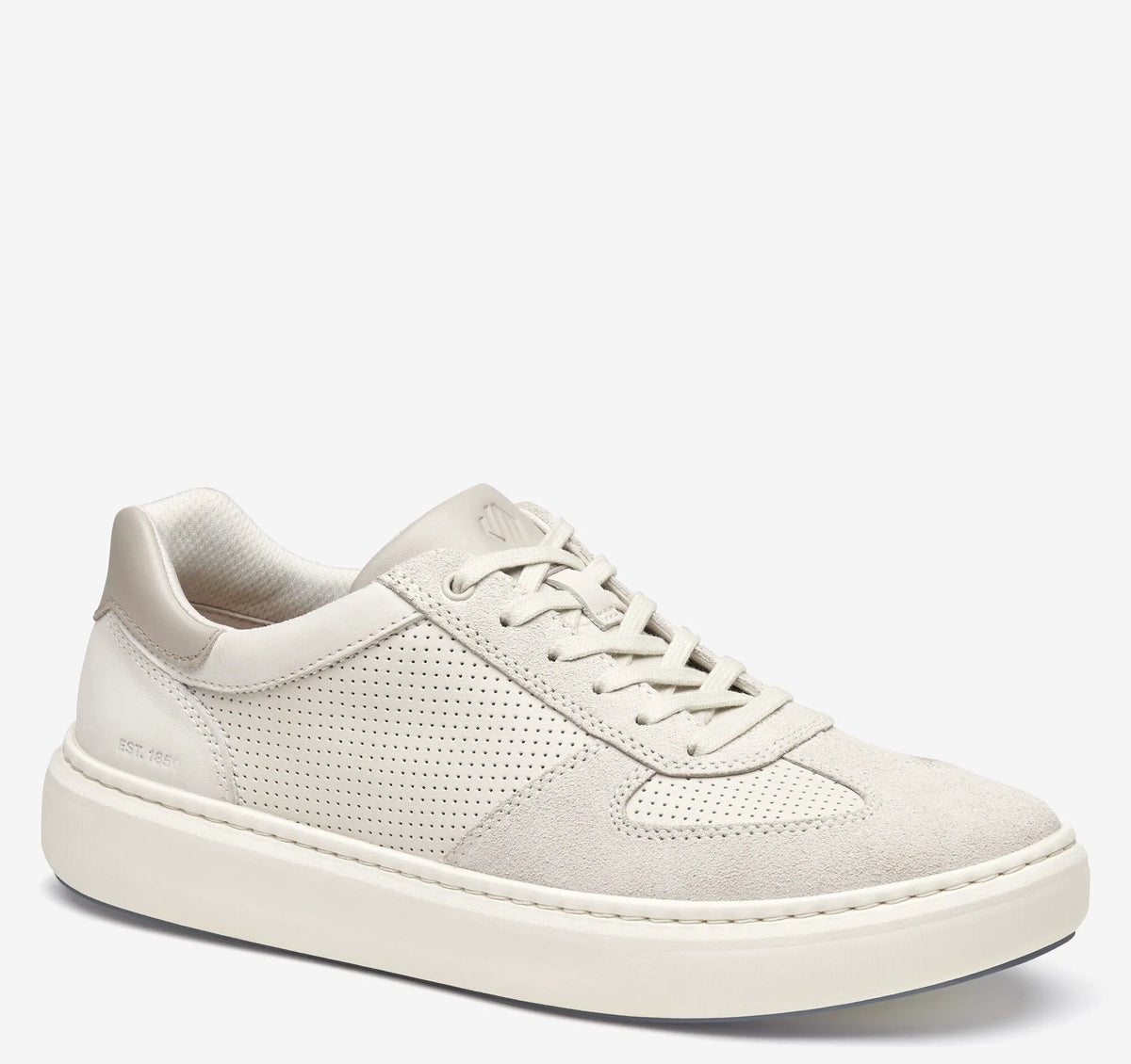 White Suede/Full-Grain Leather