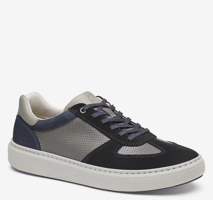 Black Suede/Gray Full-Grain Leather