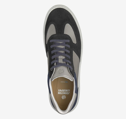 Black Suede/Gray Full-Grain Leather