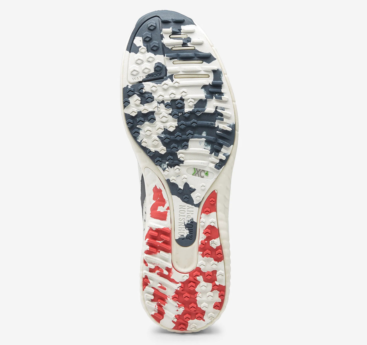 White/Navy Full Grain