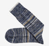 Navy Variegated Stripe