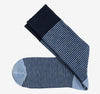 Blue Heathered Micro Stripe