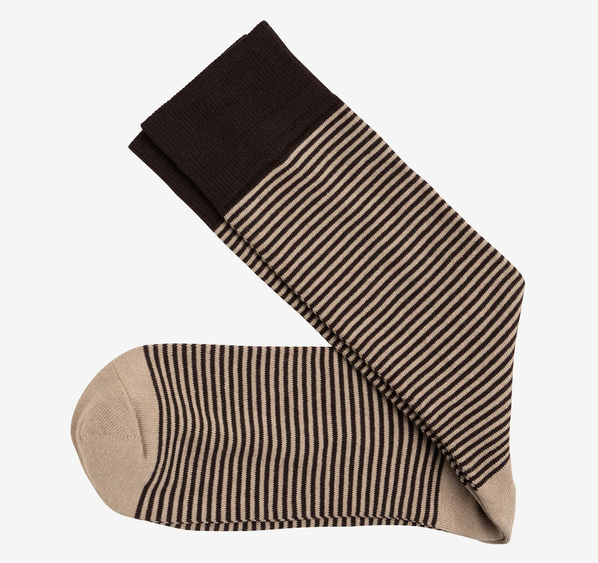 Brown Heathered Micro Stripe