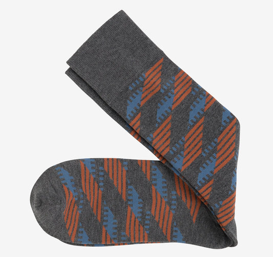 Gray Multi Geo Multi Stripes