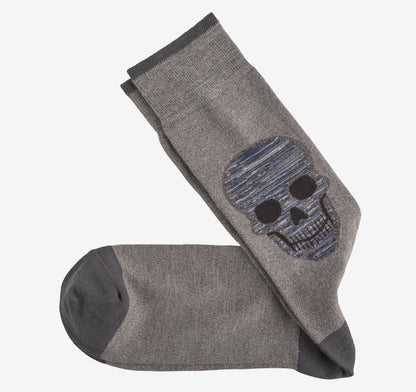 Charcoal Space-Dyed Large Skull