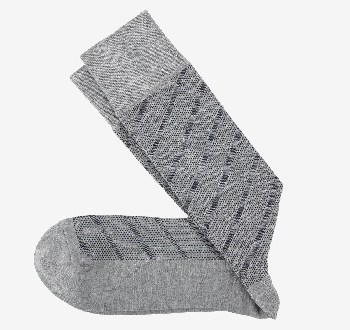 Gray Diagonal Stripe Pindot