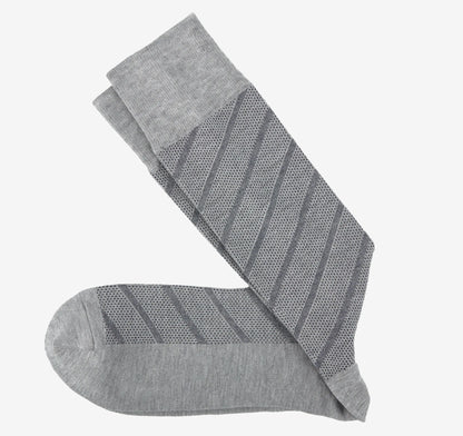 Gray Diagonal Stripe Pindot