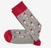 Gray Santa and Snowflakes