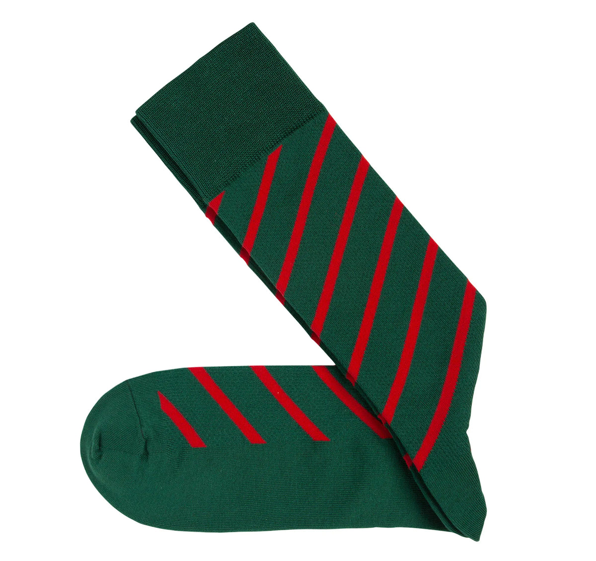 Green Diagonal Stripe Pindot