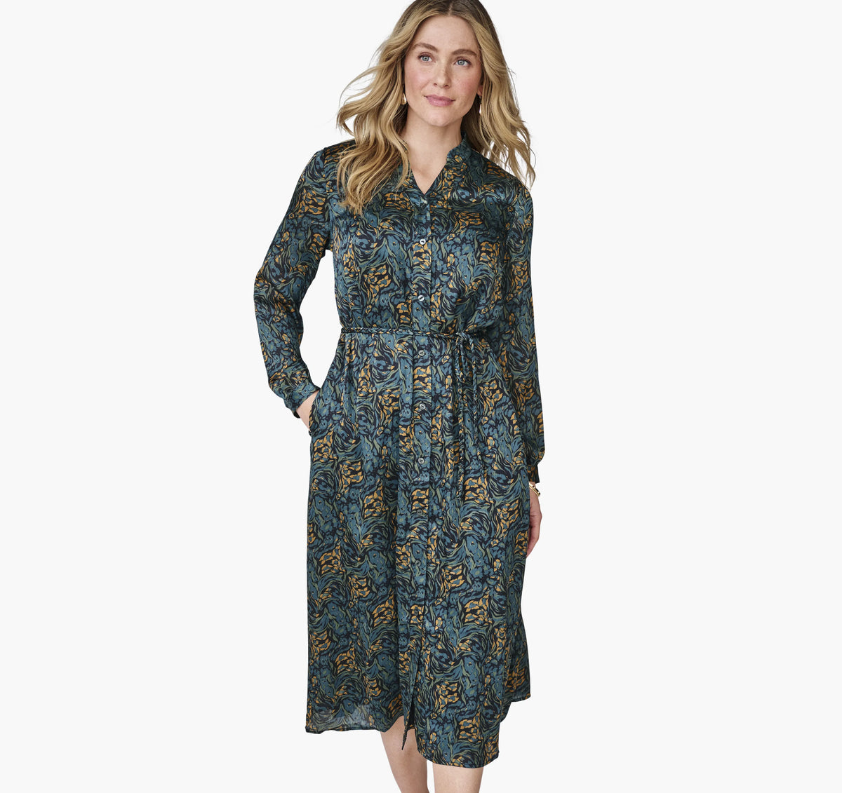 Teal Abstract Floral