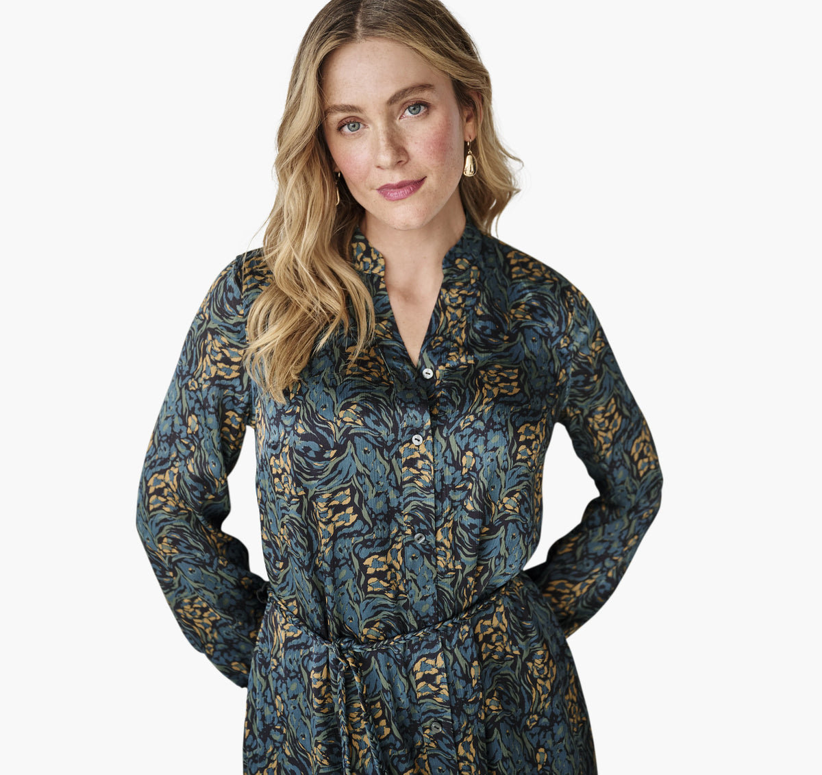 Teal Abstract Floral