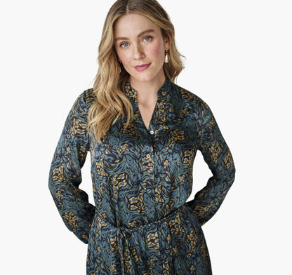 Teal Abstract Floral