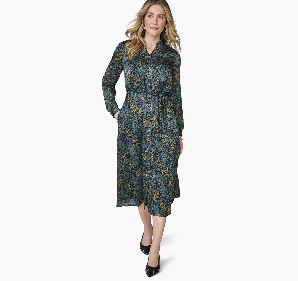 Teal Abstract Floral