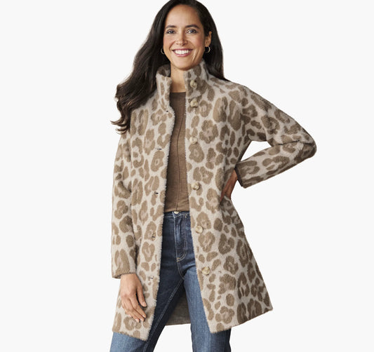 Tan/Bone Leopard Print