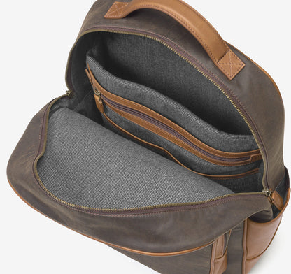 Brown Antique Cotton/Tan Full Grain