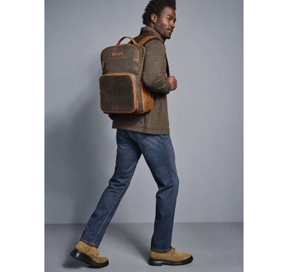 Brown Antique Cotton/Tan Full Grain