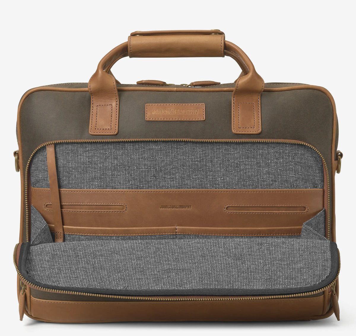 Brown Antique Cotton/ Tan Full Grain