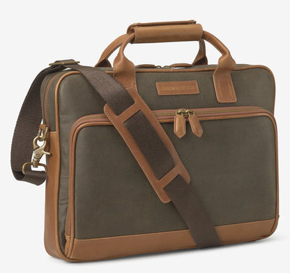 Brown Antique Cotton/ Tan Full Grain