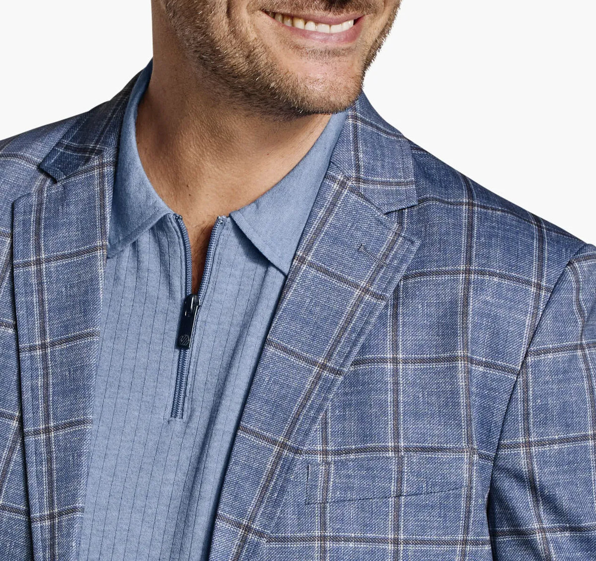 Blue/Tan Shadow Plaid