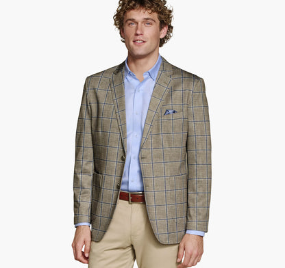 Tan/Blue Shadow Plaid