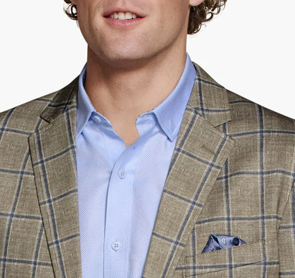 Tan/Blue Shadow Plaid