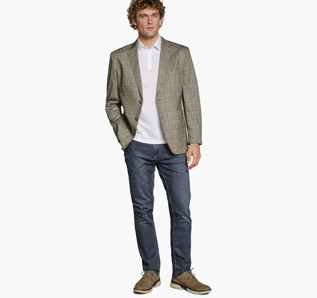 Tan/Blue Shadow Plaid