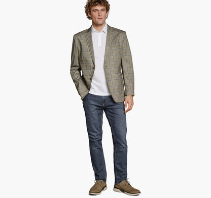 Tan/Blue Shadow Plaid