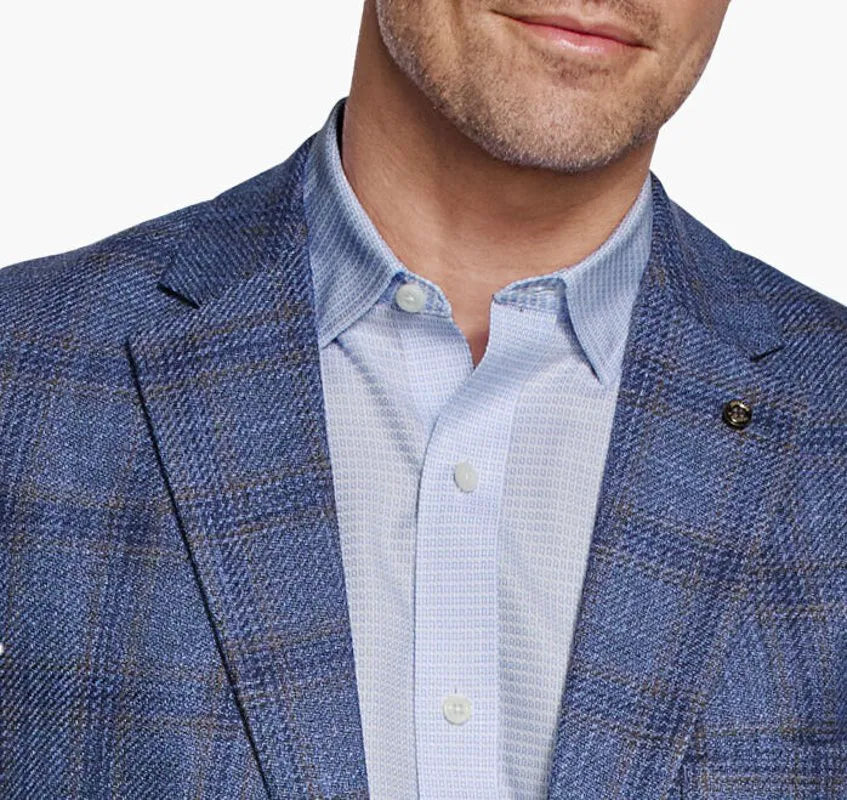 Navy Textured Plaid