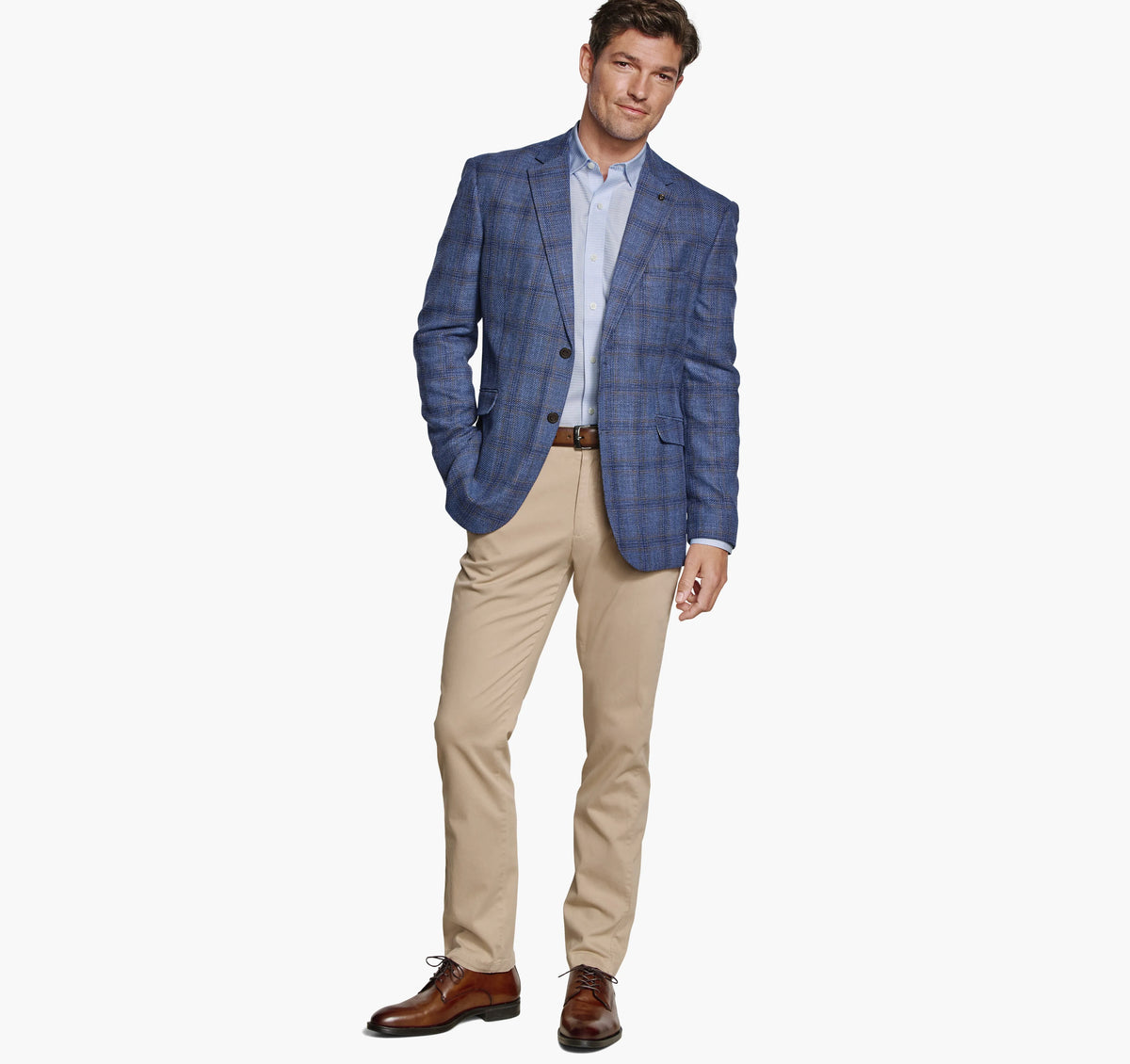 Navy Textured Plaid
