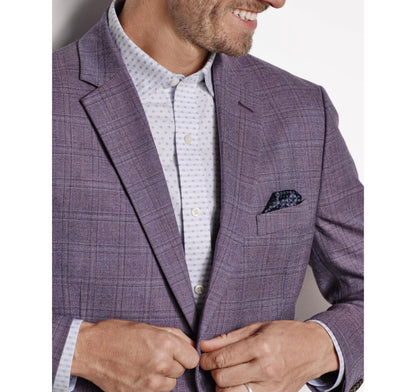 Berry Windowpane Plaid