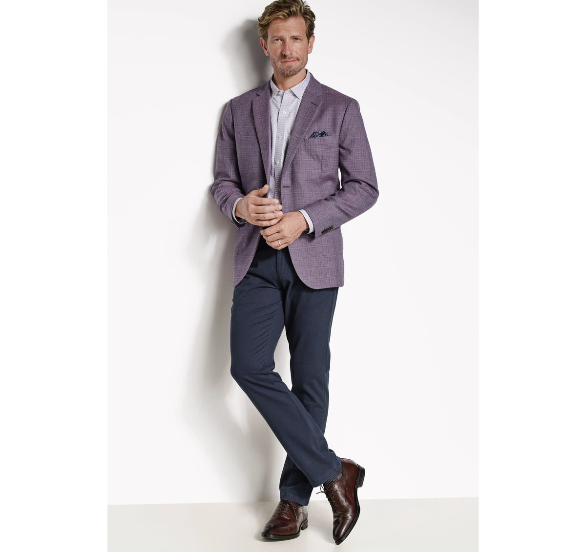 Berry Windowpane Plaid