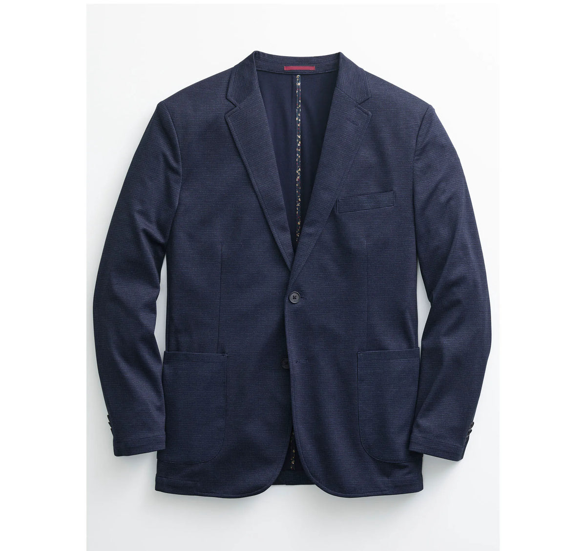 Navy Micro Houndstooth