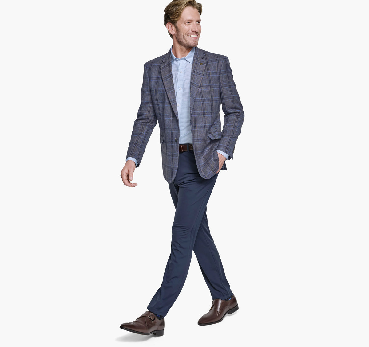 Blue/Tan Plaid