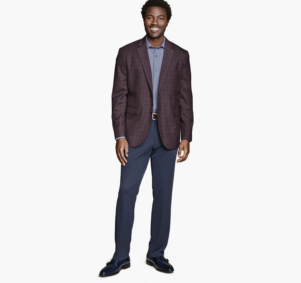 Burgundy Windowpane Plaid