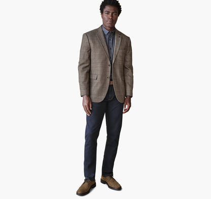Taupe Windowpane Plaid