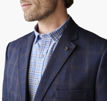 Navy Brown Plaid