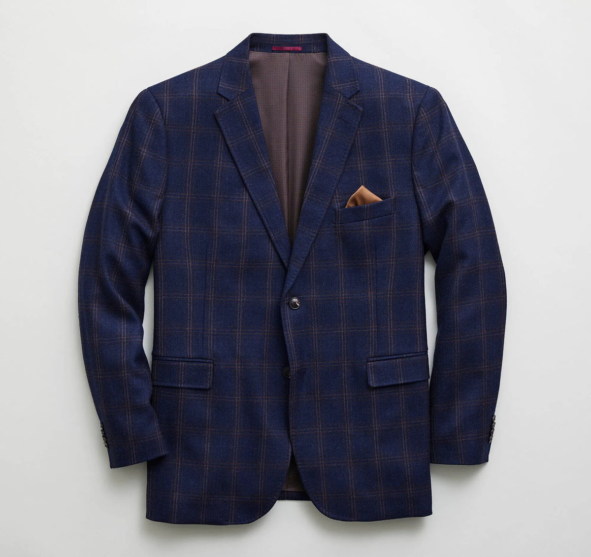 Navy Brown Plaid