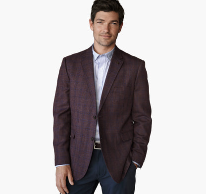 Burgundy Windowpane Plaid
