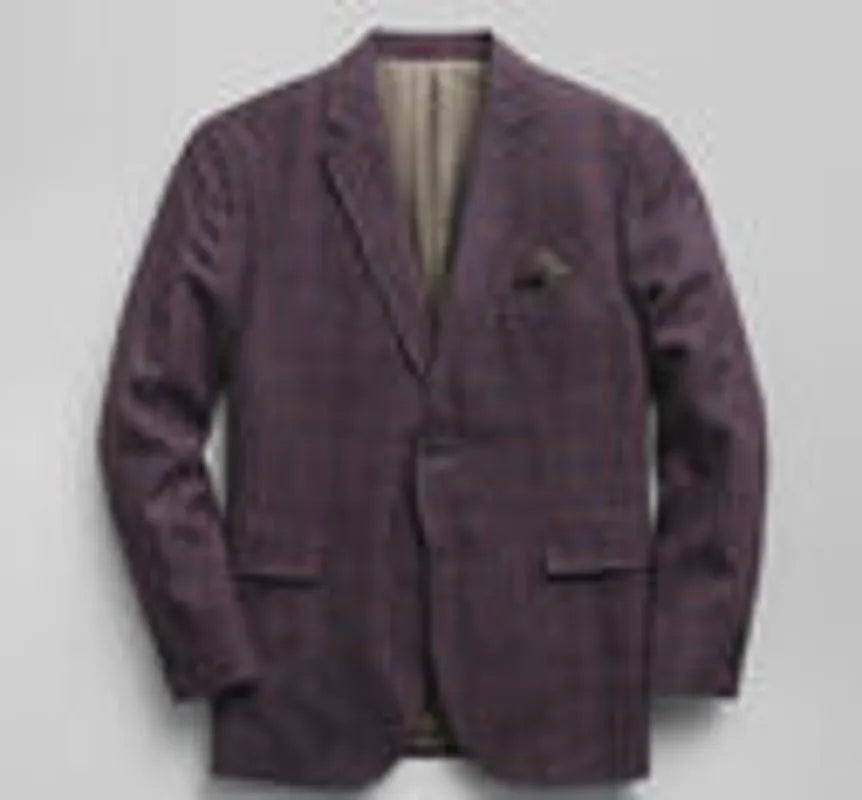 Burgundy Windowpane Plaid