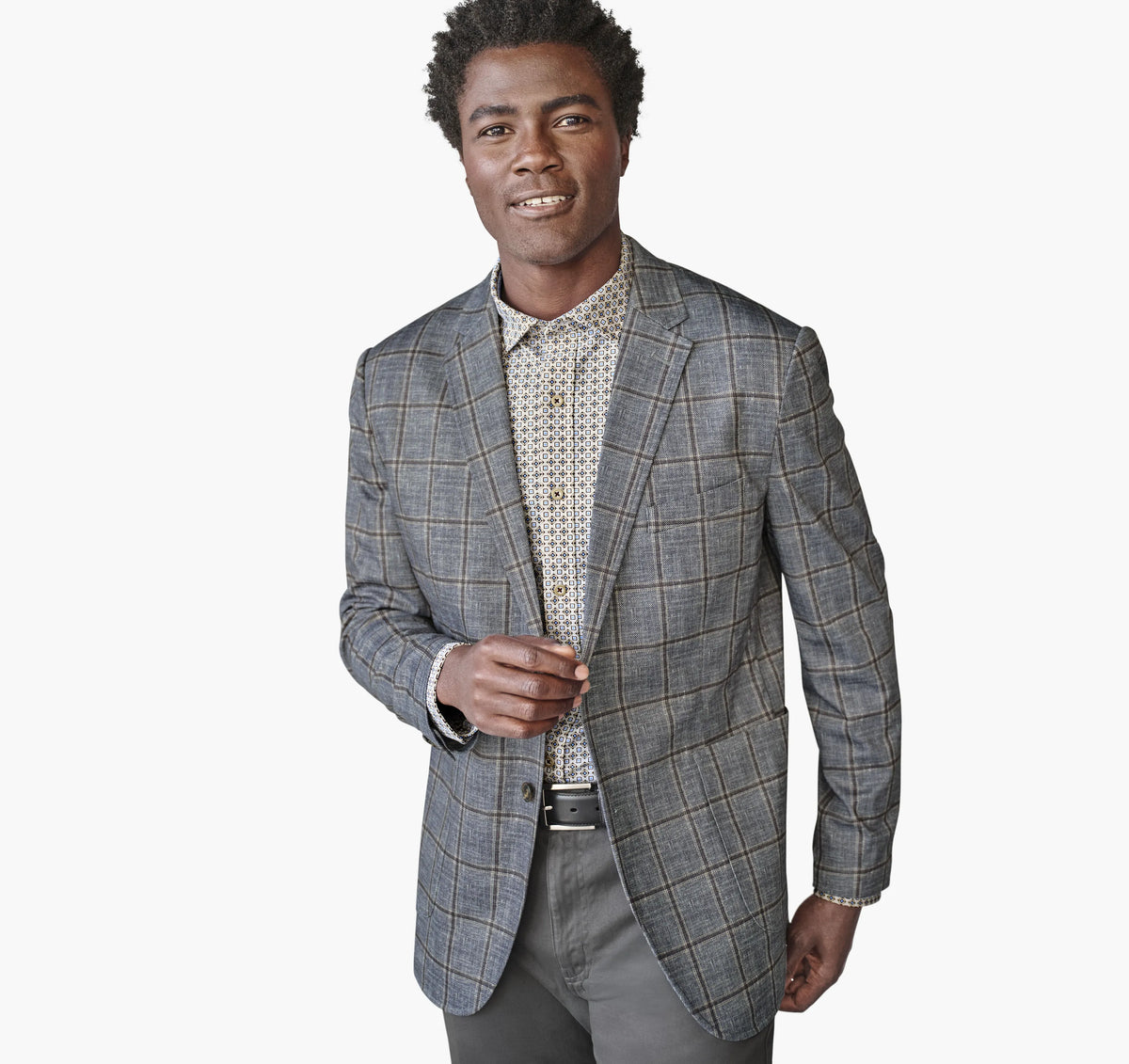 Charcoal/Brown Shadow Plaid