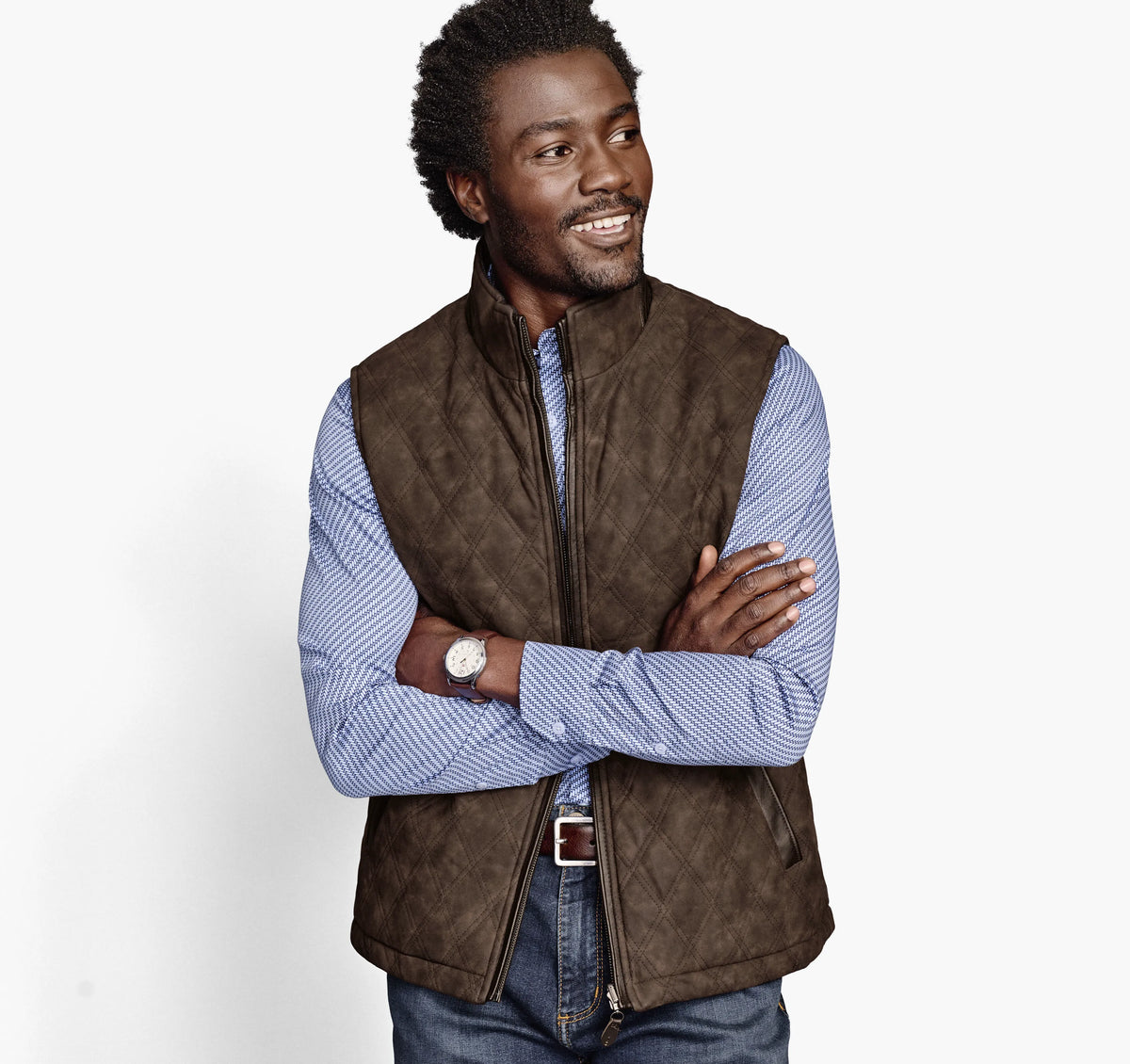 Dark Brown/Navy Plaid