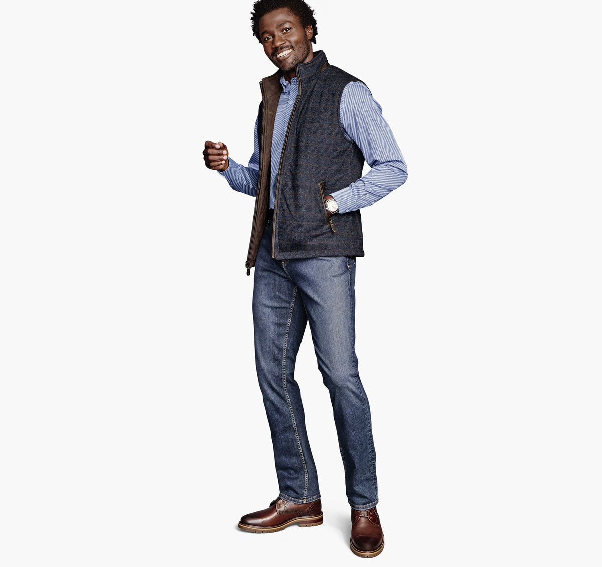 Dark Brown/Navy Plaid