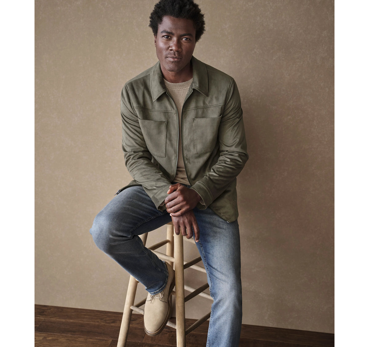 Moss Faux Suede