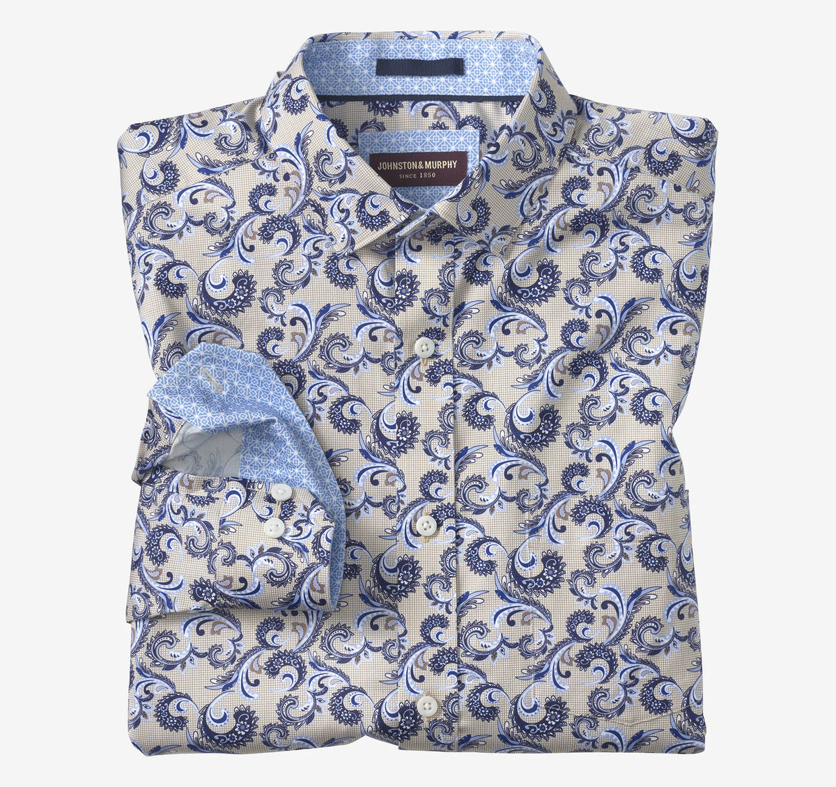 Tan Checkered Paisley