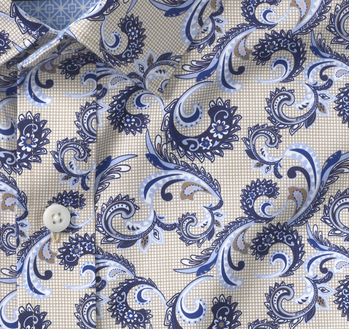 Tan Checkered Paisley
