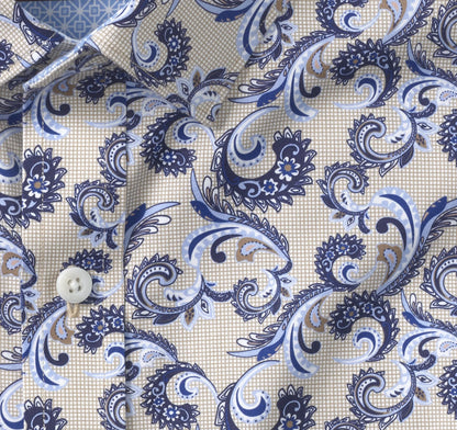Tan Checkered Paisley