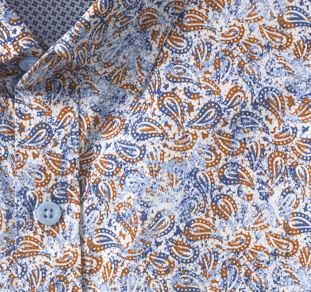 Orange/Navy Paisley