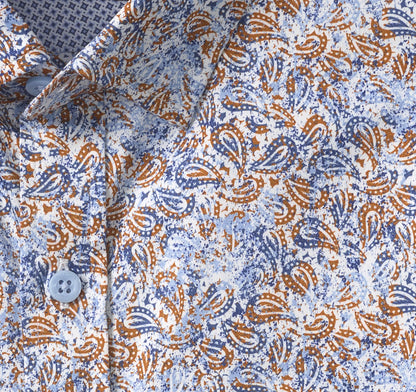 Orange/Navy Paisley