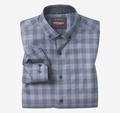 Navy Jaspe Tonal Check