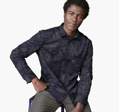 Navy Paisley